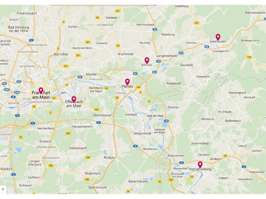 Standorte-min Karte mit Standorten